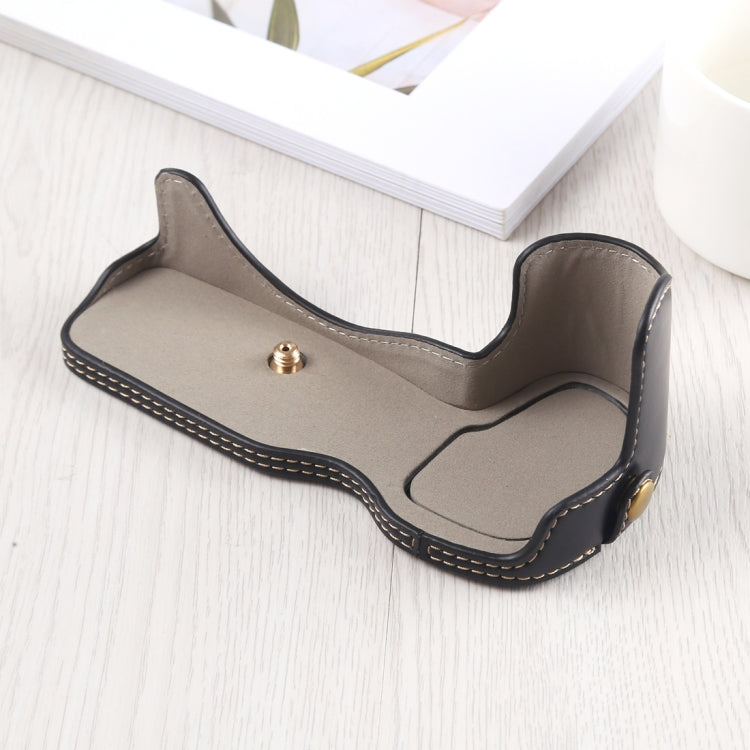 1/4 inch Thread PU Leather Camera Half Case Base for Canon EOS R (Black) by bashfashion