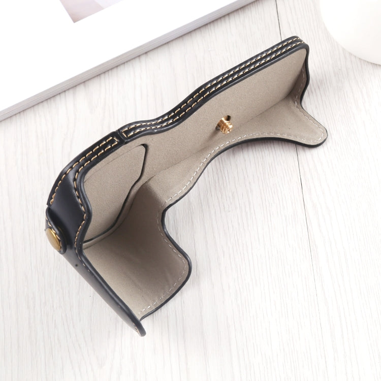 1/4 inch Thread PU Leather Camera Half Case Base for Canon EOS R (Black) by bashfashion
