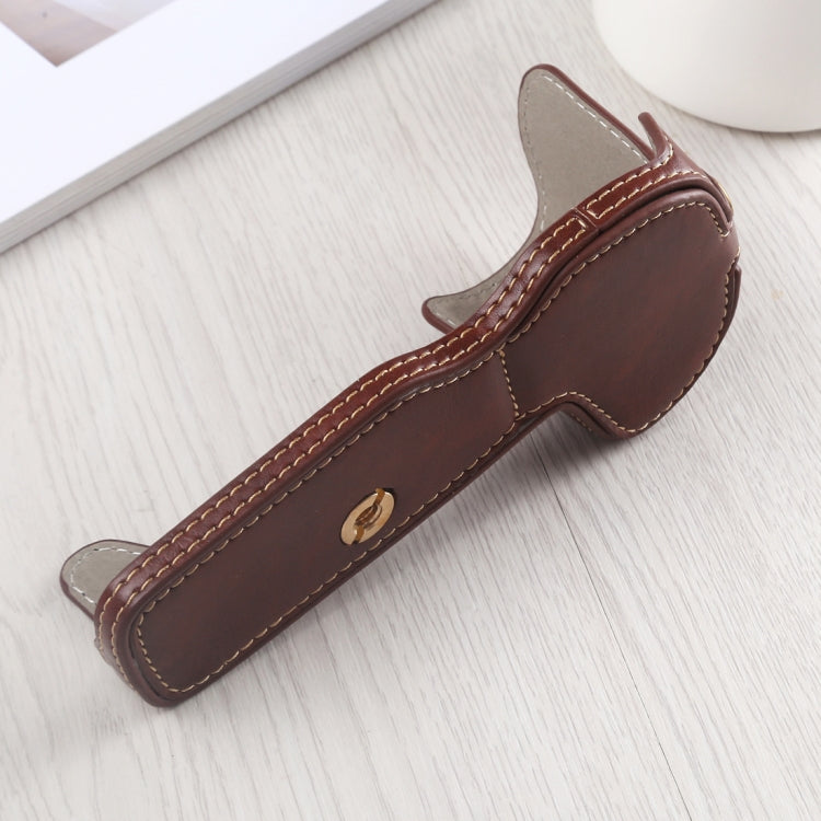 1/4 inch Thread PU Leather Camera Half Case Base for Canon EOS R (Coffee) by bashfashion