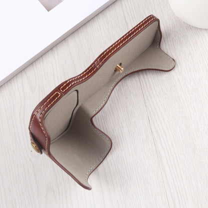 1/4 inch Thread PU Leather Camera Half Case Base for Canon EOS R (Coffee) by bashfashion