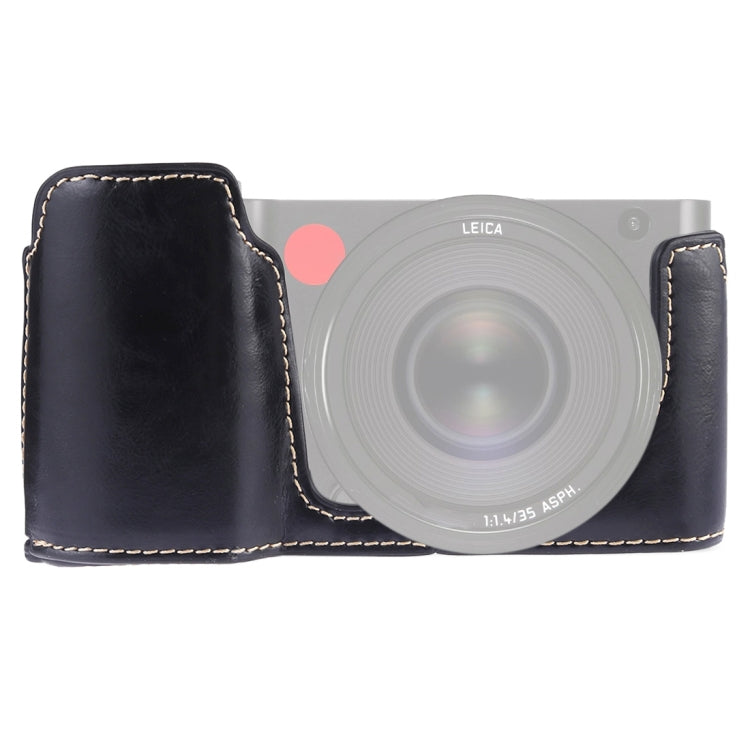 1/4 inch Thread PU Leather Camera Half Case Base for Leica TL (Typ 701) (Black) by bashfashion