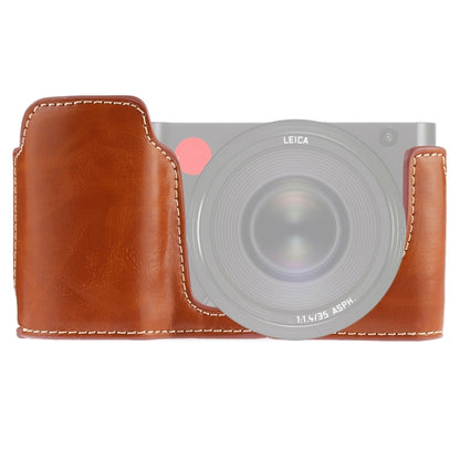 1/4 inch Thread PU Leather Camera Half Case Base for Leica TL (Typ 701) (Brown) by bashfashion
