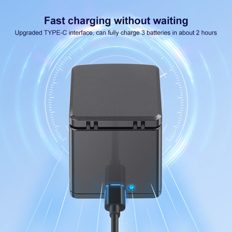 For GoPro HERO13 Black 3-Battery Charging Box Storage Case (Black) by bashfashion