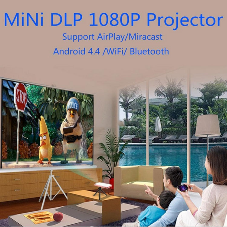 Wejoy DL-S6+ 1000 Lumens 854x480 Smart Mini Projector, RK3128 CPU, 1GB+32GB, Android 4.4, Bluetooth, WiFi, HDMI(Rose Gold) by WEJOY