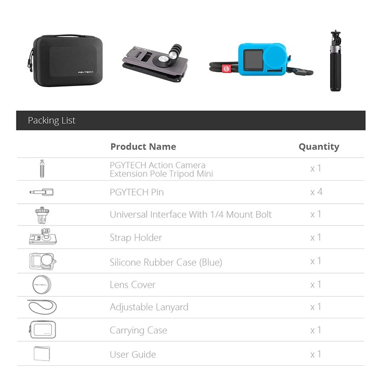 PGYTECH P-11B-027 Tripod Backpack Clip Storage Bag Travel Kit for DJI Osmo Action by PGYTECH