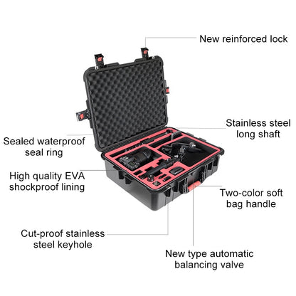 PGYTECH P-RH-001 Shockproof Waterproof Explosion-proof Hard Box Carrying Case for DJI Ronin-S, Size: 63.4x50.3cm(Black) by PGYTECH