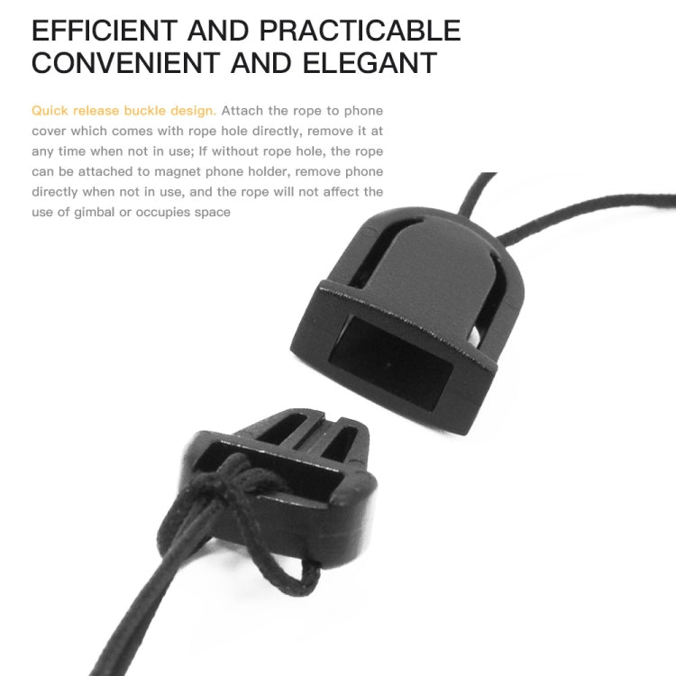 STARTRC Phone Holder Clip Anti-lost Rope Strap Anti-drop for DJI OM4 / Osmo Mobile 3 (Black) by STARTRC