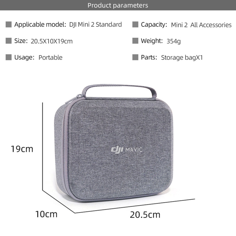 Original Portable Waterproof Nylon Box Case Storage Bag for DJI Mini 2 Drone(Grey) by DJI