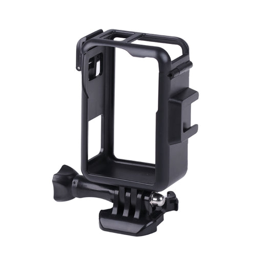 For DJI Osmo Action 3 Vertical Plastic Protective Frame Cage with Cold Shoes (Black) by bashfashion