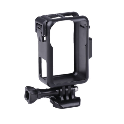 For DJI Osmo Action 3 Vertical Plastic Protective Frame Cage with Cold Shoes (Black) by bashfashion