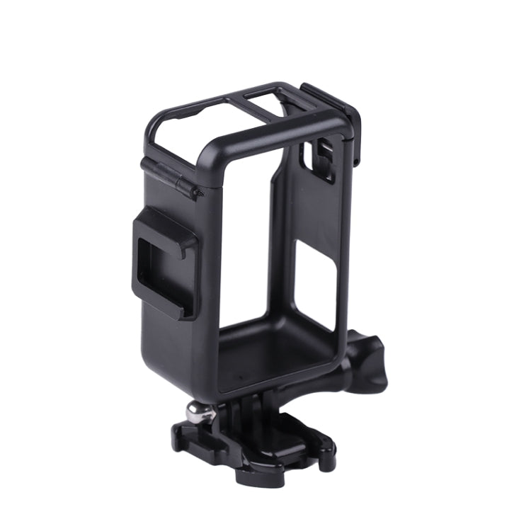 For DJI Osmo Action 3 Vertical Plastic Protective Frame Cage with Cold Shoes (Black) by bashfashion