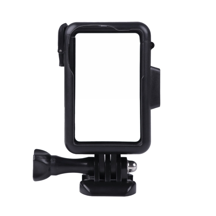 For DJI Osmo Action 3 Vertical Plastic Protective Frame Cage with Cold Shoes (Black) by bashfashion