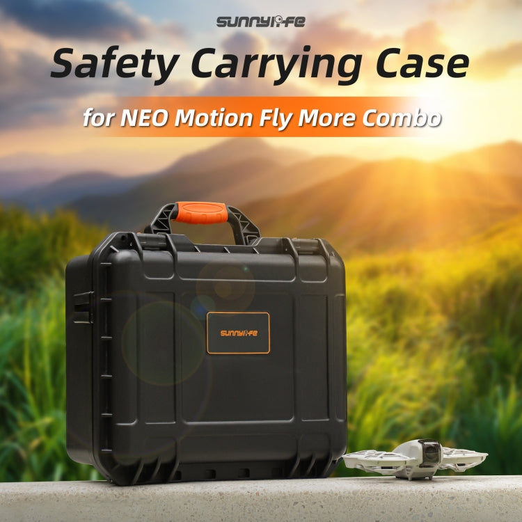For DJI Neo Sunnylife Safety Carrying Case Large Capacity Waterproof Shock-proof Hard Travel Case (Black) by Sunnylife