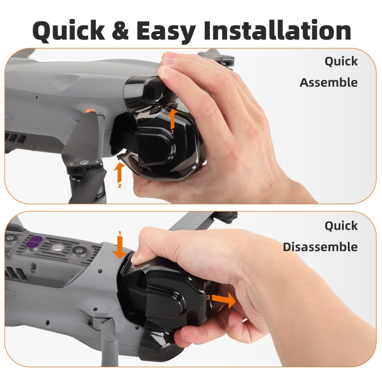 For DJI Air 3S Sunnylife Integrated Gimbal Cover Transparent Lens Cap Vision System Protector (Grey) by Sunnylife