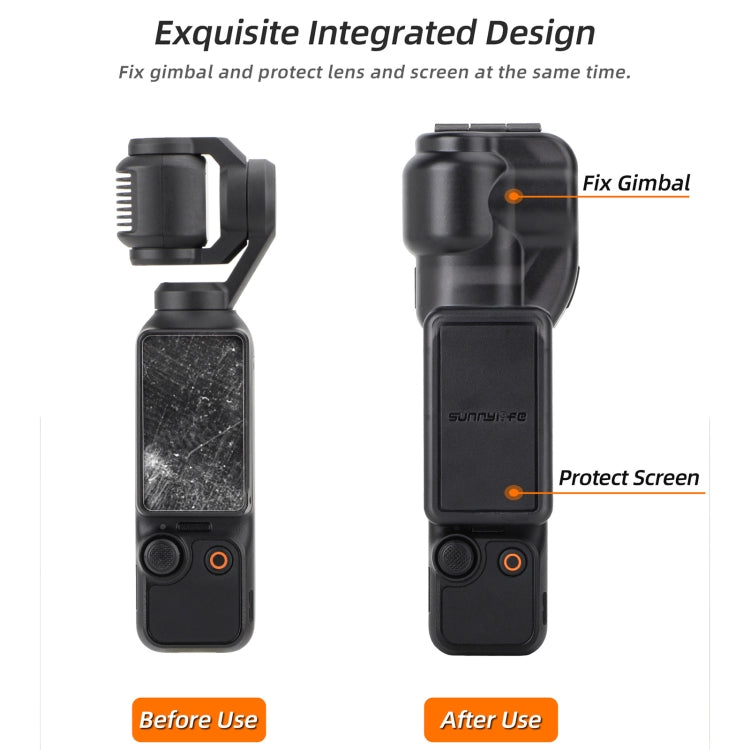 For DJI OSMO Pocket 3 Sunnylife Integrated Gimbal Cover Camera Protector (Black) by Sunnylife