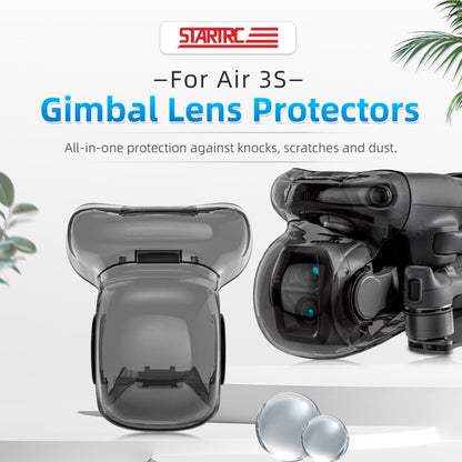 For DJI Air 3S STARTRC Lens Protective Cover Gimbal Cover (Transparent Black) by STARTRC