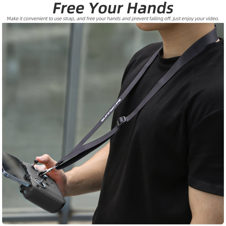 For DJI Neo / Mini 4 Pro / RC-N3 / RC-N2 / RC-N1 Sunnylife Controller Protective Cover Silicone Case with Neck Strap (Black) by Sunnylife