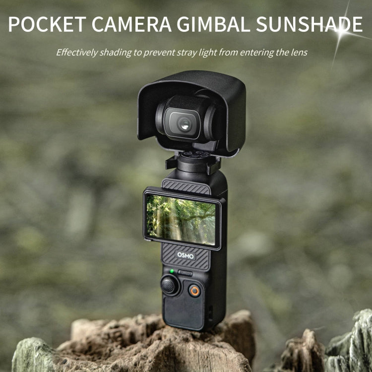 For DJI OSMO Pocket 3 STARTRC 2 in 1 Gimbal Camera Lens Cover Sunshade (Black) by STARTRC
