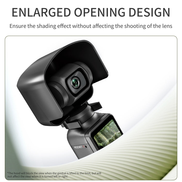 For DJI OSMO Pocket 3 STARTRC 2 in 1 Gimbal Camera Lens Cover Sunshade (Black) by STARTRC