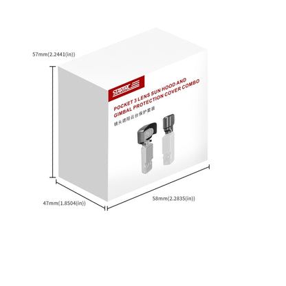 For DJI OSMO Pocket 3 STARTRC 2 in 1 Gimbal Camera Lens Cover Sunshade (Black) by STARTRC