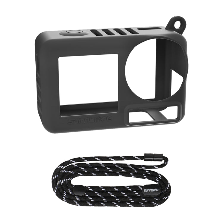 For DJI Osmo Action 5 Pro Sunnylife Silicone Protective Case Scratch-proof Camera Cover with Lanyard (Black) by Sunnylife