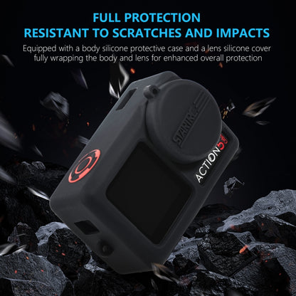 For DJI Osmo Action 5 Pro STARTRC Silicone Protective Case with Lens Cover (Grey) by bashfashion