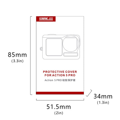 For DJI Osmo Action 5 Pro STARTRC Silicone Protective Case with Lens Cover (Grey) by bashfashion