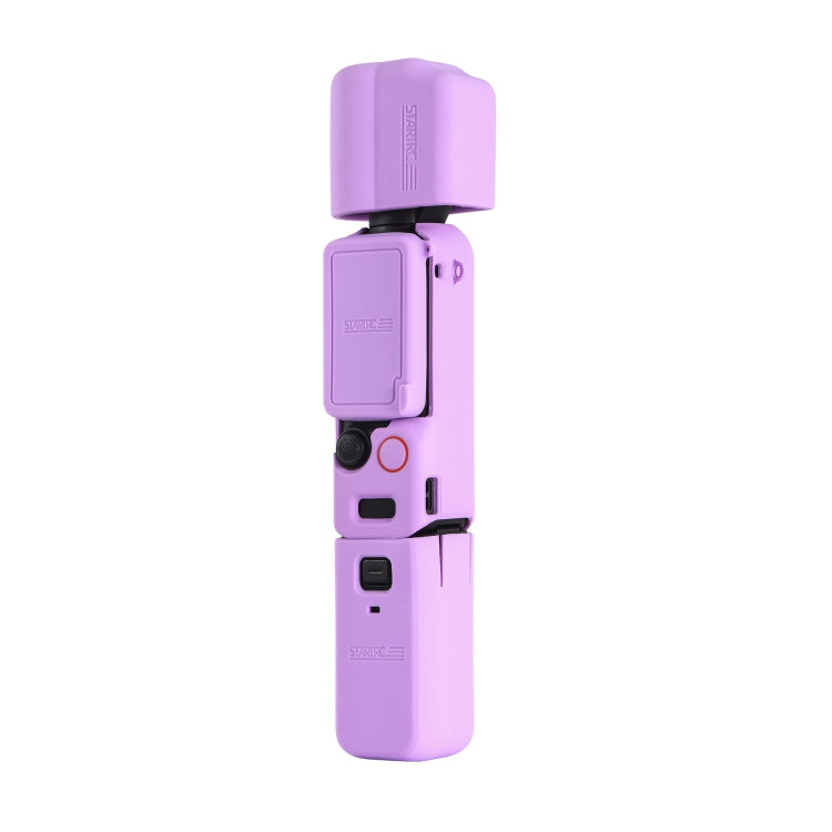 For DJI OSMO Pocket 3 STARTRC 5 in 1 Body Lens Handle Screen Silicone TPU Case (Purple) by STARTRC