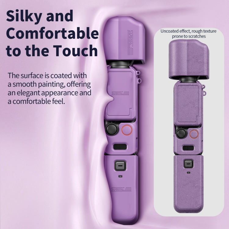 For DJI OSMO Pocket 3 STARTRC 5 in 1 Body Lens Handle Screen Silicone TPU Case (Purple) by STARTRC