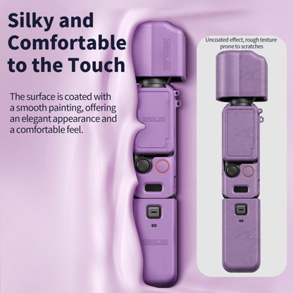 For DJI OSMO Pocket 3 STARTRC 5 in 1 Body Lens Handle Screen Silicone TPU Case (Purple) by STARTRC