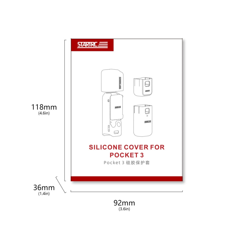 For DJI OSMO Pocket 3 STARTRC 5 in 1 Body Lens Handle Screen Silicone TPU Case (Purple) by STARTRC