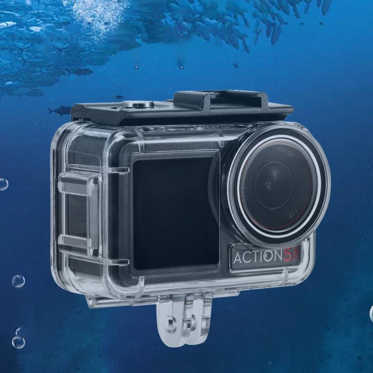 For DJI Osmo Action 5 Pro / 3 / 4 STARTRC 40m Underwater Waterproof Housing Diving Case (Transparent) by STARTRC