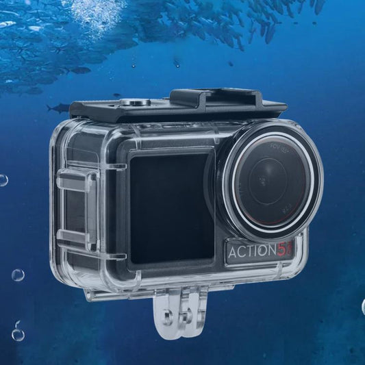 For DJI Osmo Action 5 Pro / 3 / 4 STARTRC 40m Underwater Waterproof Housing Diving Case (Transparent) by STARTRC