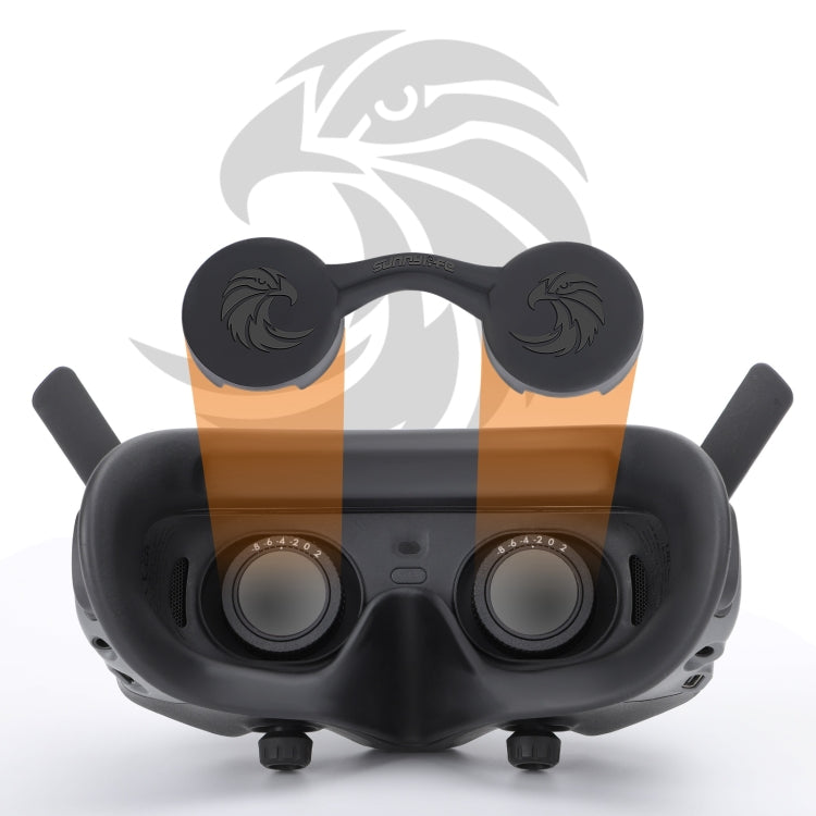 For DJI Goggles 2 / Goggles 3 Lens Cover Dust-proof VR Lens Silicone Case Soft Protector (Black) by Sunnylife
