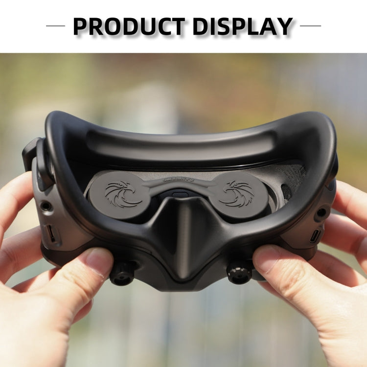 For DJI Goggles 2 / Goggles 3 Lens Cover Dust-proof VR Lens Silicone Case Soft Protector (Black) by Sunnylife