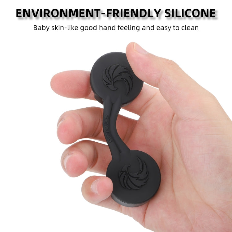 For DJI Goggles 2 / Goggles 3 Lens Cover Dust-proof VR Lens Silicone Case Soft Protector (Black) by Sunnylife