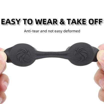 For DJI Goggles 2 / Goggles 3 Lens Cover Dust-proof VR Lens Silicone Case Soft Protector (Black) by Sunnylife