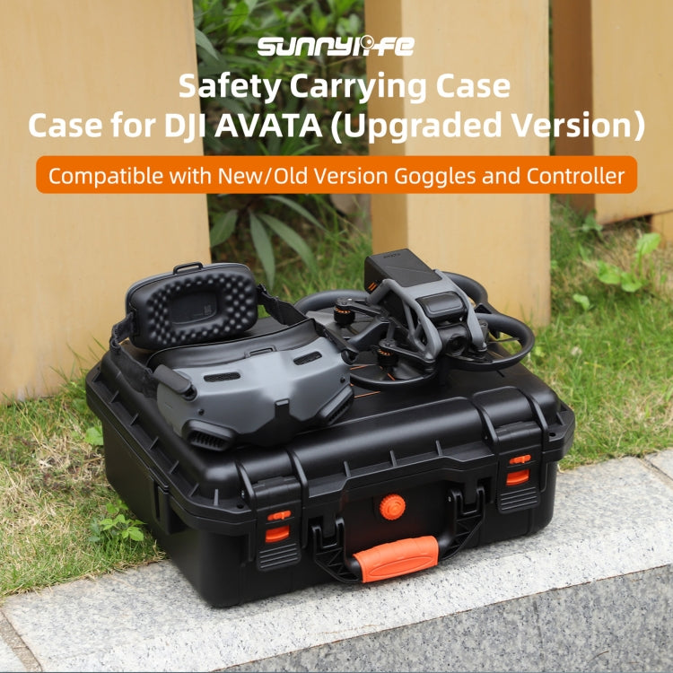For DJI Avata Sunnylife AQX-6-U Upgraded Waterproof Shockproof Safety Carry Case Storage Bag (Black) by Sunnylife