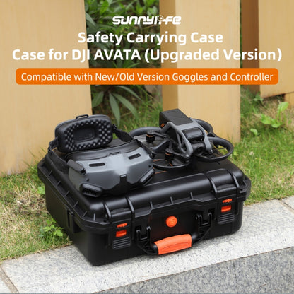 For DJI Avata Sunnylife AQX-6-U Upgraded Waterproof Shockproof Safety Carry Case Storage Bag (Black) by Sunnylife