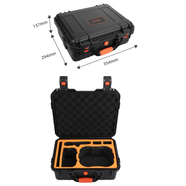 For DJI Avata Sunnylife AQX-6-U Upgraded Waterproof Shockproof Safety Carry Case Storage Bag (Black) by Sunnylife