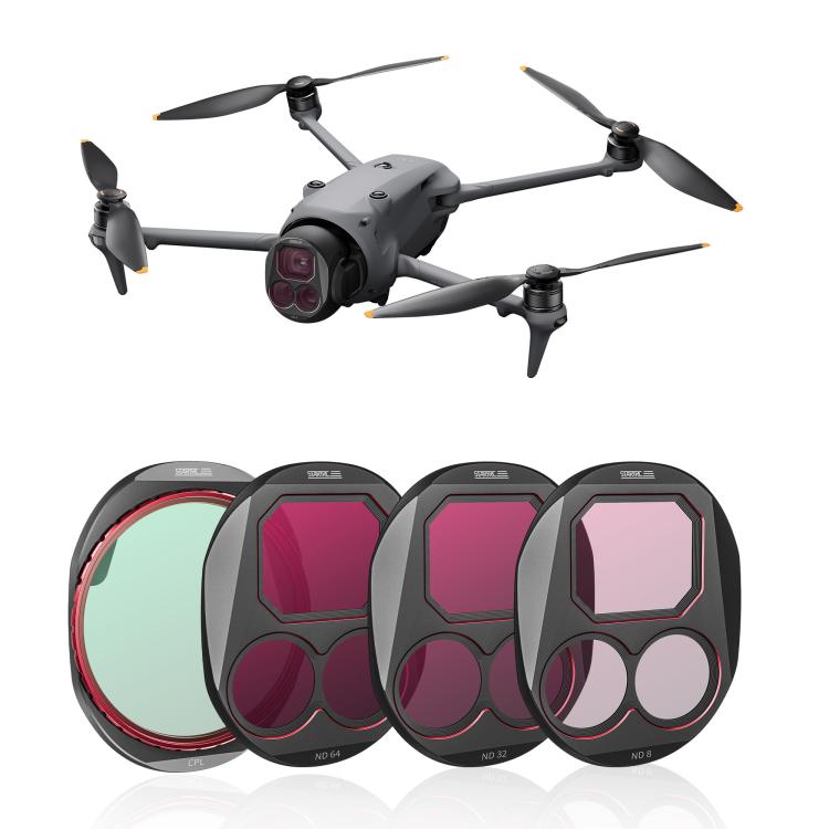 For DJI Mavic 4 Pro STARTRC 4 in 1 CPL ND8 ND32 ND64 Lens Filter Kit by STARTRC