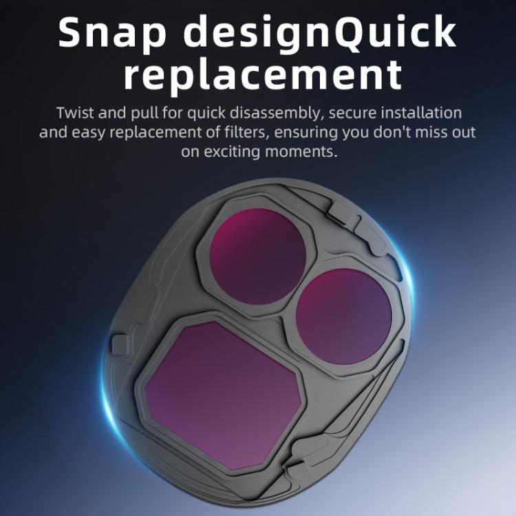 For DJI Mavic 4 Pro STARTRC 4 in 1 CPL ND8 ND32 ND64 Lens Filter Kit by STARTRC