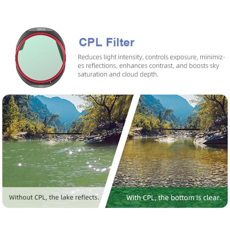 For DJI Mavic 4 Pro STARTRC 4 in 1 CPL ND8 ND32 ND64 Lens Filter Kit by STARTRC