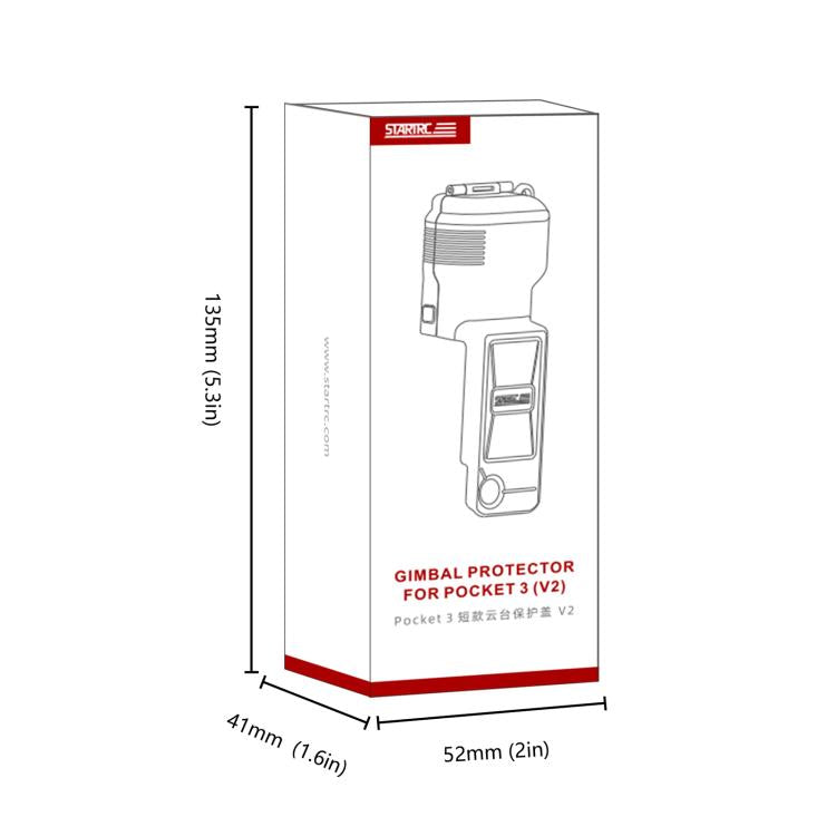 For DJI Osmo Pocket 3 STARTRC Gimbal Protective Cover Camera Lens Protective Case (Black) by STARTRC