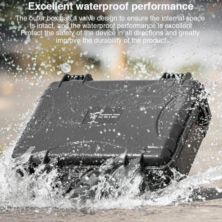 For DJI RS 4 Mini STARTRC PP Waterproof Shockproof Suitcase Portable Storage Box (Black) by STARTRC
