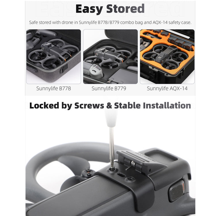 For DJI Avata 2 Sunnylife Battery Anti-release Buckle Clip Lock-up Anti-falling Battery Safety Lock Buckle Guard (Black) by Sunnylife