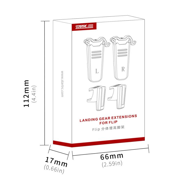 For DJI Flip STARTRC Split Type Drone Landing Gear Height Extensions Rack (Grey) by STARTRC
