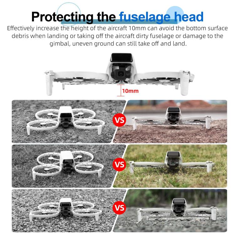 For DJI Flip STARTRC Split Type Drone Landing Gear Height Extensions Rack (Grey) by STARTRC