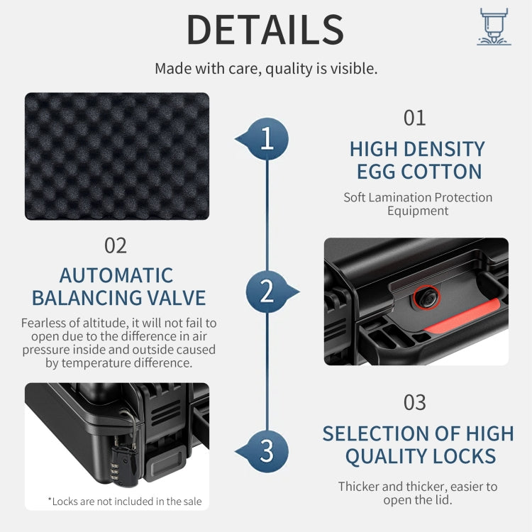 For Insta360 X4 STARTRC Waterproof EVA ABS Dual-layer Suitcase Storage Box (Black) by STARTRC