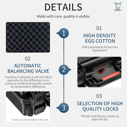 For Insta360 X4 STARTRC Waterproof EVA ABS Dual-layer Suitcase Storage Box (Black) by STARTRC